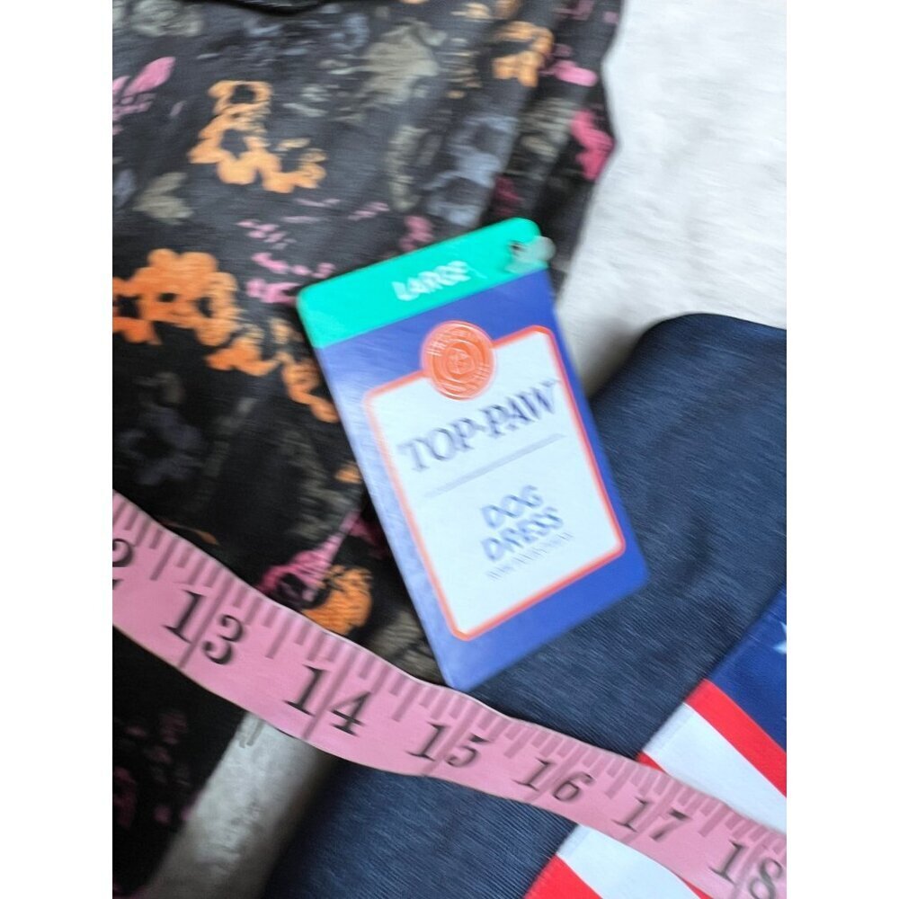 Top Paw red white blue dress & Cutie dog dress dog size large - Picture 4 of 9